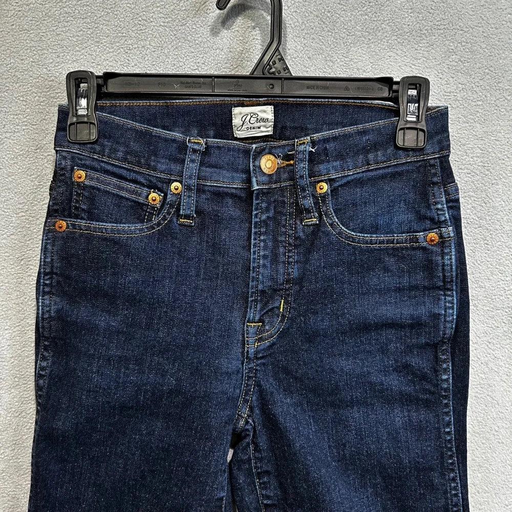 J Crew Jeans Womens Size 24 Dark Wash 9 inch Vintage‎ Straight Ankle stright leg